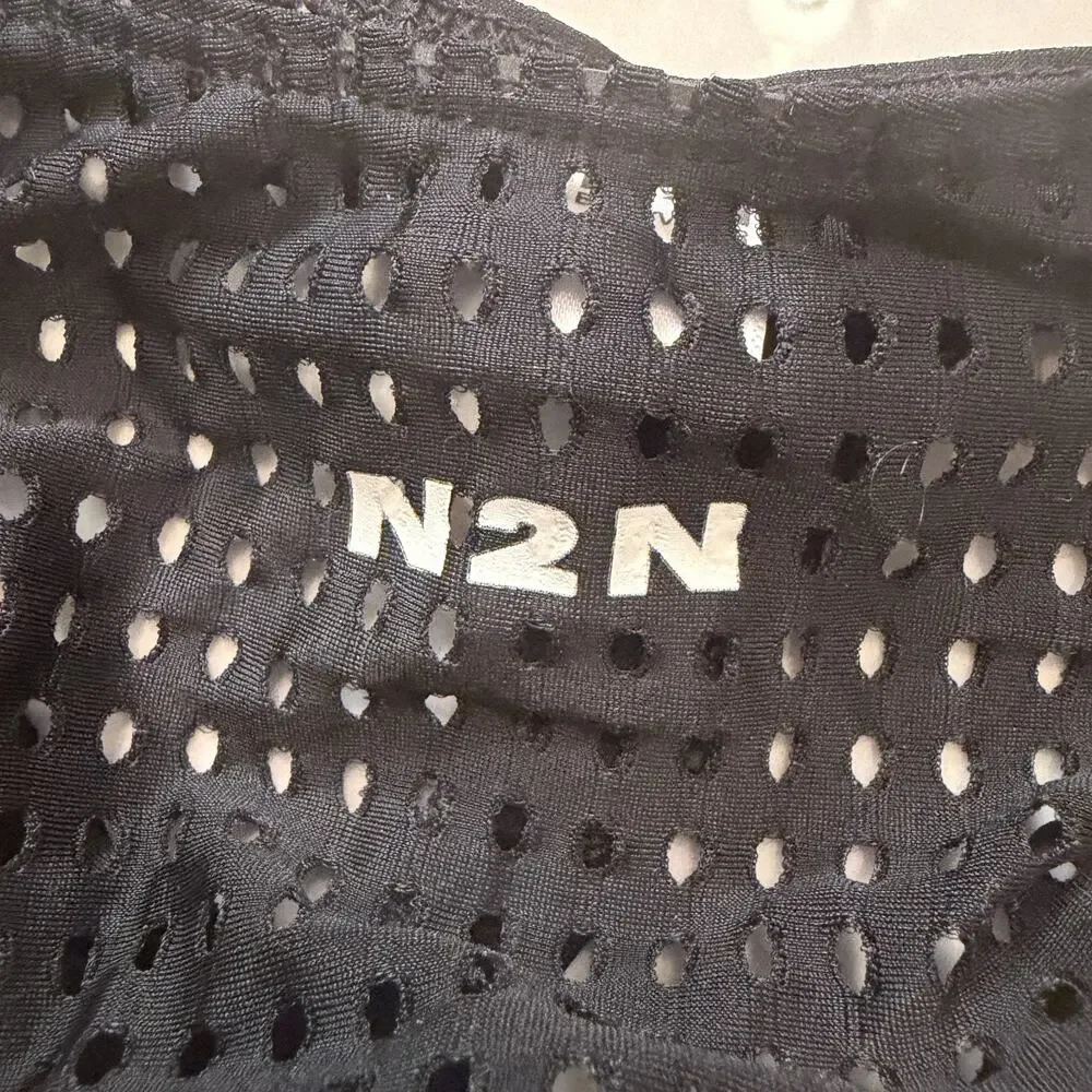 NEW N2N Bodywear Mens Raider Micro Mesh See Thru Thong Color Black Size Large
